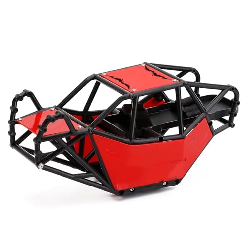 RC Teile Kompatibel Mit Axial SCX10 II 90046, Kunststoff Für Rock Für Buggy Roll Cage Karosserie Für Chassis 1/10 RC Crawler Auto DIY Teile(Red) von QOAKSDY