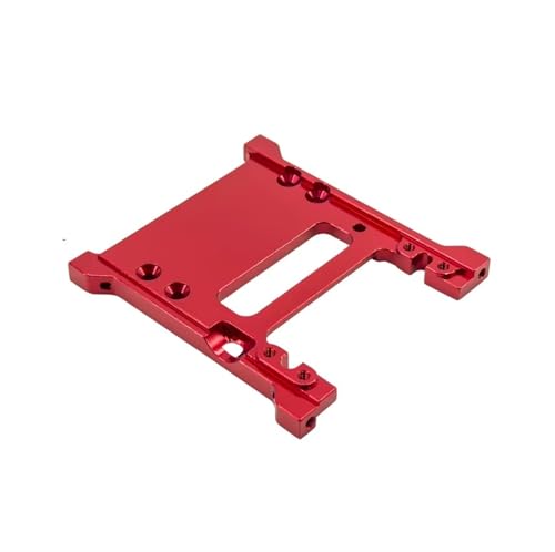 QOAKSDY RC Teile Kompatibel Mit Axial SCX10 PRO Upgrade-Teile Vorne Für Chassisstrebe Und Servowindenhalterung, Aluminiumlegierung, 1/10 RC-Autozubehör(Red) von QOAKSDY