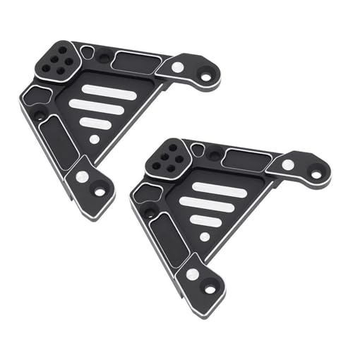 QOAKSDY RC Teile Kompatibel Mit Axial SCX6 Für JLU Für Wrangler 1/6 RC-Tuningteile, CNC-Aluminiumlegierung, Stoßdämpferhalterung Vorn Und Hinten, Stoßstangenhalterung(Rear Shock Hoops) von QOAKSDY