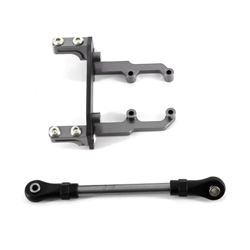 QOAKSDY RC Teile Kompatibel Mit Axial Scx10 90046 Ar44 Upgrades Teile Metallgehäuse Servohalterung Mit Lenkstange 1/10 RC Autozubehör(Gray) von QOAKSDY