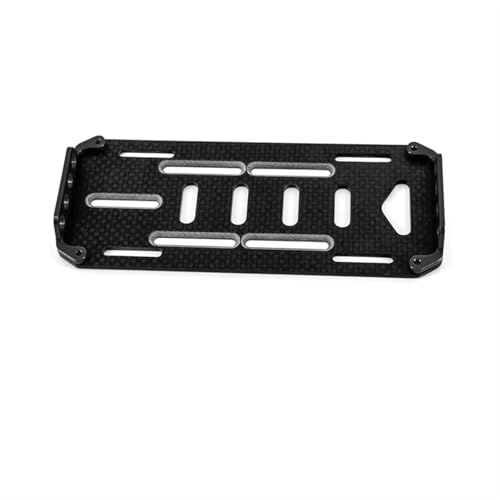 QOAKSDY RC Teile Kompatibel Mit Axial Scx10 CC01 F350 D90 Upgrades Teile Metallbatterie-Montageplatte 1/10 RC-Autozubehör(Black) von QOAKSDY