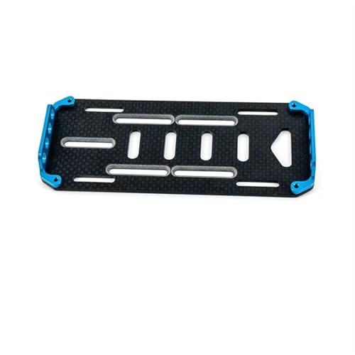 QOAKSDY RC Teile Kompatibel Mit Axial Scx10 CC01 F350 D90 Upgrades Teile Metallbatterie-Montageplatte 1/10 RC-Autozubehör(Blue) von QOAKSDY