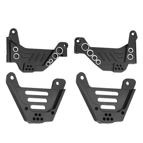 QOAKSDY RC Teile Kompatibel Mit Axial Scx10 Für Gladiator, Metallaufhängungshalterung, Stoßdämpferhalter, Dämpferhalterungen, RC-Auto-Upgrade-Teile(Black) von QOAKSDY