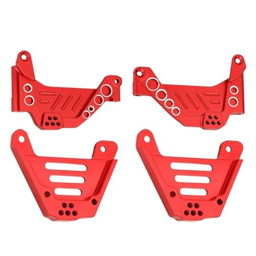 QOAKSDY RC Teile Kompatibel Mit Axial Scx10 Für Gladiator, Metallaufhängungshalterung, Stoßdämpferhalter, Dämpferhalterungen, RC-Auto-Upgrade-Teile(Red) von QOAKSDY