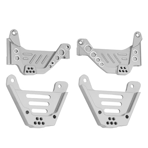 QOAKSDY RC Teile Kompatibel Mit Axial Scx10 Für Gladiator, Metallaufhängungshalterung, Stoßdämpferhalter, Dämpferhalterungen, RC-Auto-Upgrade-Teile(Silver) von QOAKSDY