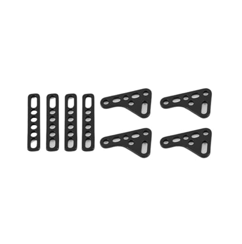 QOAKSDY RC Teile Kompatibel Mit Axial Scx10 TRX4 TRX6 D90 90046 Upgrade-Teile Metall-Doppelstoßdämpferhalterung Dämpferhalterung Ständer RC-Autozubehör(Black) von QOAKSDY