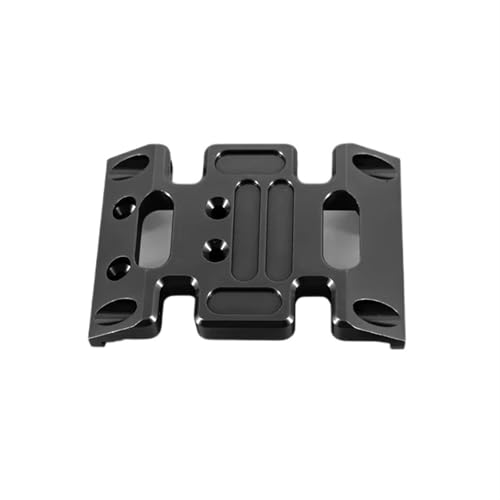 QOAKSDY RC Teile Kompatibel Mit Axial Scx10 Upgrades Teile Aluminiumlegierung Für Chassis Getriebehalterung Getriebehalter Unterfahrschutz 1/10 RC Autozubehör(Black) von QOAKSDY