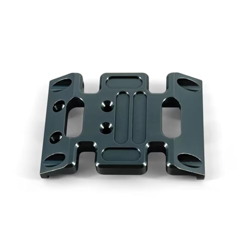 QOAKSDY RC Teile Kompatibel Mit Axial Scx10 Upgrades Teile Aluminiumlegierung Für Chassis Getriebehalterung Getriebehalter Unterfahrschutz 1/10 RC Autozubehör(Gray) von QOAKSDY