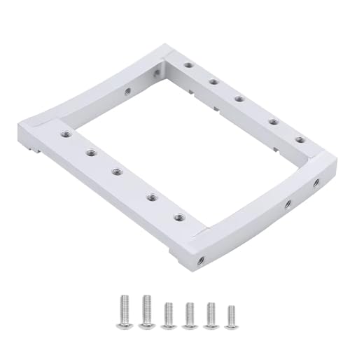 QOAKSDY RC Teile Kompatibel Mit Capra Für SCX10 II Für LCG Für Chassis-Kit CNC-Aluminium-Dual-Servohalterung Basisständer Für 1/10 RC Rigs Crawler(Silver) von QOAKSDY