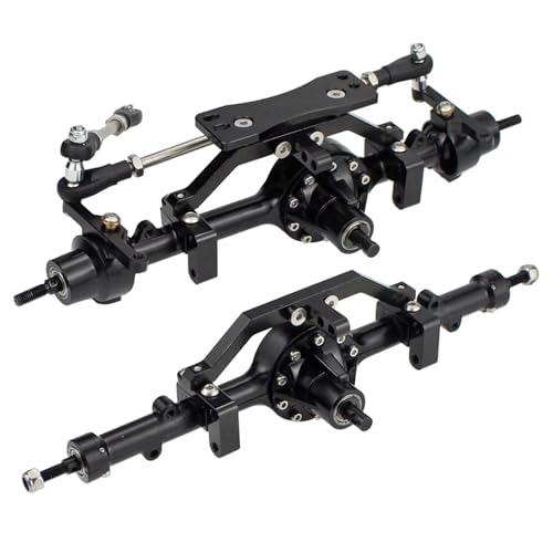 QOAKSDY RC Teile Kompatibel Mit D90 Yota II-Upgrade-Teilen, Vorder- Und Hinterachse Aus Aluminiumlegierung, CNC-gefräst, 1:10 RC Crawler, Ersatzzubehör(Rear and Front) von QOAKSDY