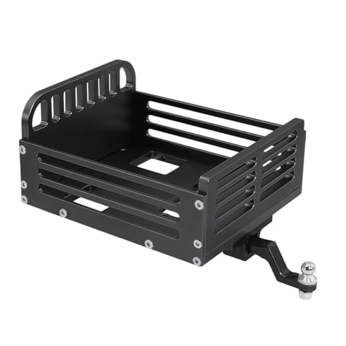 RC Teile Kompatibel Mit FMS FCX-24 Für Power Für Xiaoqi Upgrade-Teile, Abnehmbarer Metall-Heckschaufelwagen-Anhänger Mit Anhängerkupplung, 1/24 RC Craweler(Black) von QOAKSDY