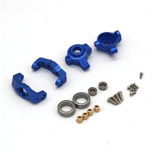 QOAKSDY RC Teile Kompatibel Mit FMS Für Fire Für Horse Für EAZYRC Für Thunder Für Storm 1/18 Ferngesteuertes Auto Metallzubehör C Für Sitzlenkungsschale(Blue) von QOAKSDY
