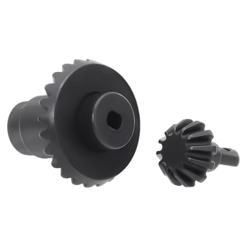 QOAKSDY RC Teile Kompatibel Mit FMS K5 Für FCX24 Für Xiaoqi 1/24 Fernbedienung Für Modell Auto Upgrade Zubehör Harden Stahl Kegelradgetriebe(Black,1 Pair) von QOAKSDY