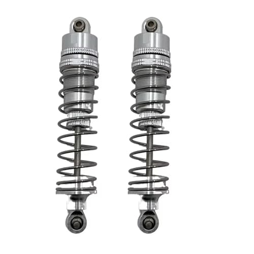 QOAKSDY RC Teile Kompatibel Mit HB R1001 R1002 R1003 1/10 RC Autoteile Metall Vorne Und Hinten Hydraulische Stoßdämpfer Zubehör(Silver) von QOAKSDY