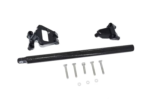 QOAKSDY RC Teile Kompatibel Mit HOSS 4X4 Für VXL 3S-90076-4 4WD Für Monster Truck 1/10 RC Car Center Brace Bar Middle Body Support Rod Fixed Kiel Tie Rod(Black) von QOAKSDY
