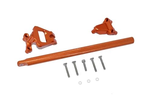 QOAKSDY RC Teile Kompatibel Mit HOSS 4X4 Für VXL 3S-90076-4 4WD Für Monster Truck 1/10 RC Car Center Brace Bar Middle Body Support Rod Fixed Kiel Tie Rod(Orange) von QOAKSDY