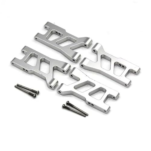 QOAKSDY RC Teile Kompatibel Mit HS 18301 18302 18311 18312 18321 18322 1/18 Ferngesteuertes Auto, Metallteile Vorne Und Hinten Am Saum(Silver) von QOAKSDY