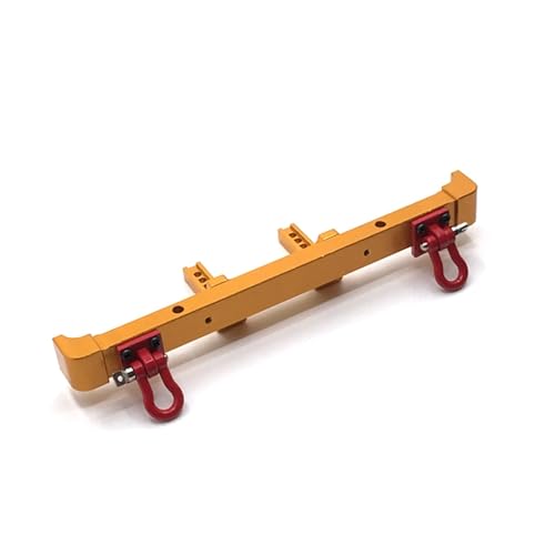 QOAKSDY RC Teile Kompatibel Mit HuangBo ZP1001 ZP1002 ZP1003 ZP1004 1/10 RC Autoteile Zubehör Metall Upgrade Refit Heckstoßstange(Yellow) von QOAKSDY