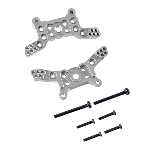 QOAKSDY RC Teile Kompatibel Mit Hyper Für Go Für MJX H14BM 14209 14210 1/14 rc Cars Vorder- Und Hinterstoßdämpferturm Aus Metall Upgrade-Zubehörteile(Silver) von QOAKSDY