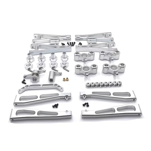 QOAKSDY RC Teile Kompatibel Mit JLB J3 1/10 RC-Autoteilen, Metall-Upgrade-Modifikation, Lenkbecher Für Schwingarm-Lenkbaugruppe, 17-mm-Kombinator(Silver) von QOAKSDY