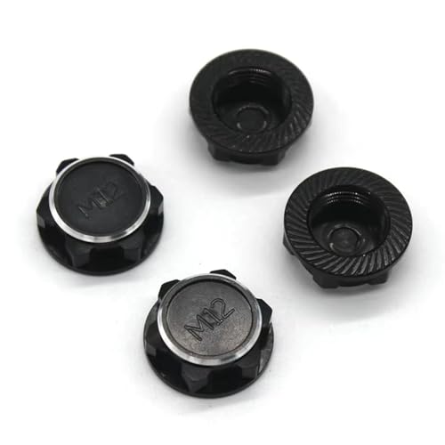 QOAKSDY RC Teile Kompatibel Mit KM C3 Für Pull 1/7 Fernbedienung Auto 17MM Hex Lock Mutter M12 Upgrade Zubehör(Black) von QOAKSDY