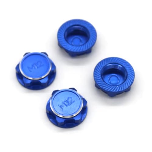 QOAKSDY RC Teile Kompatibel Mit KM C3 Für Pull 1/7 Fernbedienung Auto 17MM Hex Lock Mutter M12 Upgrade Zubehör(Blue) von QOAKSDY