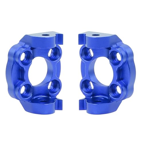QOAKSDY RC Teile Kompatibel Mit LOSI Für Mini Für LMT Für Brushed Für Monster Truck Aluminium C-Nabe Vorne Lenkbecher Mit Vergrößertem Lager 1/18 RC Auto(Blue,C Hub) von QOAKSDY