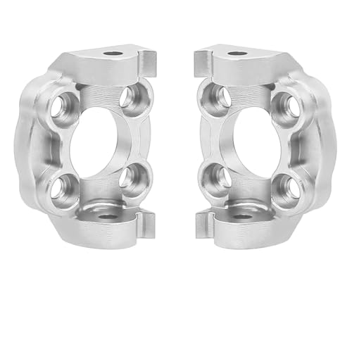 QOAKSDY RC Teile Kompatibel Mit LOSI Für Mini Für LMT Für Brushed Für Monster Truck Aluminium C-Nabe Vorne Lenkbecher Mit Vergrößertem Lager 1/18 RC Auto(Silver,C Hub) von QOAKSDY