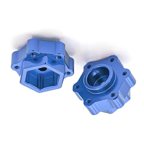 QOAKSDY RC Teile Kompatibel Mit Losi Für LMT Für Monster Truck 1/8 RC Auto-Upgrade-Teile Zubehör Metall-Sechskantadapter Konverter(Blue) von QOAKSDY