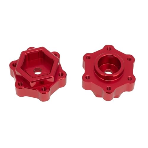 QOAKSDY RC Teile Kompatibel Mit Losi Für LMT Für Monster Truck 1/8 RC Auto-Upgrade-Teile Zubehör Metall-Sechskantadapter Konverter(Red) von QOAKSDY