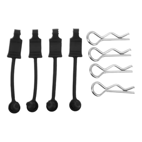 QOAKSDY RC Teile Kompatibel Mit Losi Für Lasernut U4 1/10 RC Karosserie-Clips Aus Gummi Und Stahl RC-Karosserie-Clip-Halterungen(Black) von QOAKSDY