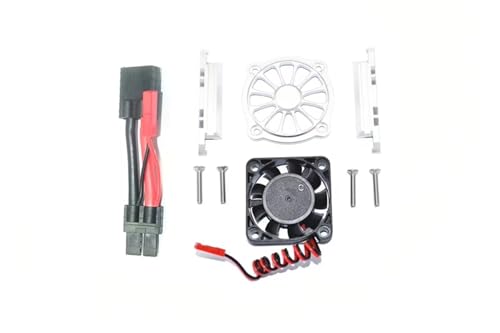 QOAKSDY RC Teile Kompatibel Mit MAXX 4S Für VXL 89076-4 89086-4 Für Monster Truck 1/10 RC Auto Upgrade Modifikation Zubehör Metall Motor Lüfter(Silver) von QOAKSDY