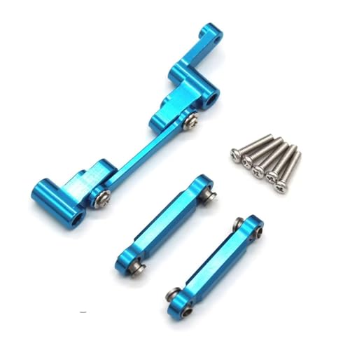 QOAKSDY RC Teile Kompatibel Mit MJX 14303 14301 14302 4WD 1/14 Fernbedienung Auto Metall Upgrade Teile Lenkung Lenkstange(Blue) von QOAKSDY