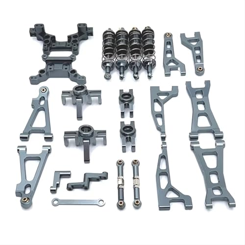 QOAKSDY RC Teile Kompatibel Mit MJX 16207 16208 16209 16210 H16 1/16 RC Autoteile Ersatzzubehör Metall Upgrade Kit(Gray) von QOAKSDY