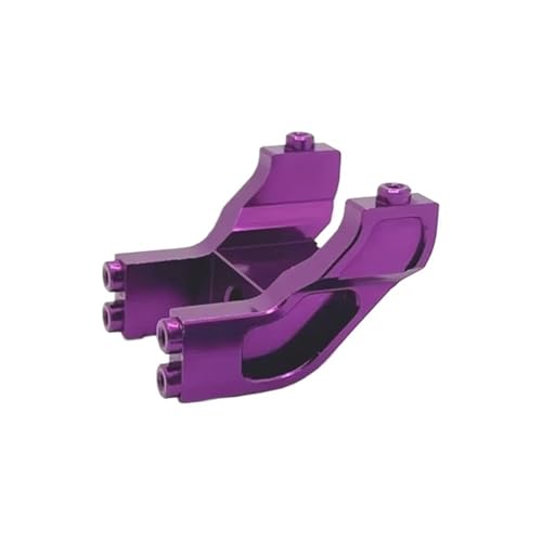 QOAKSDY RC Teile Kompatibel Mit MJX Für Hyper Für Go 14209 14210 Metall Heckflügel Halterung Halter 1/14 RC Auto Upgrade Teile Zubehör(Purple) von QOAKSDY