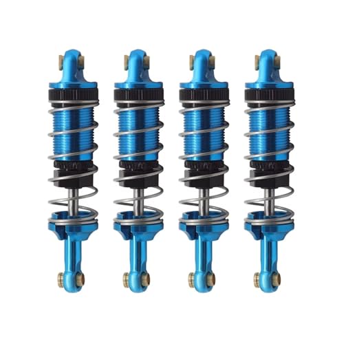 QOAKSDY RC Teile Kompatibel Mit MJX Für Hyper Für Go 14301 14302 1/14 rc Cars Upgrade Teile Metall Vorne Und Hinten Hydraulische Stoßdämpfer Loch Zu Loch(Blue) von QOAKSDY