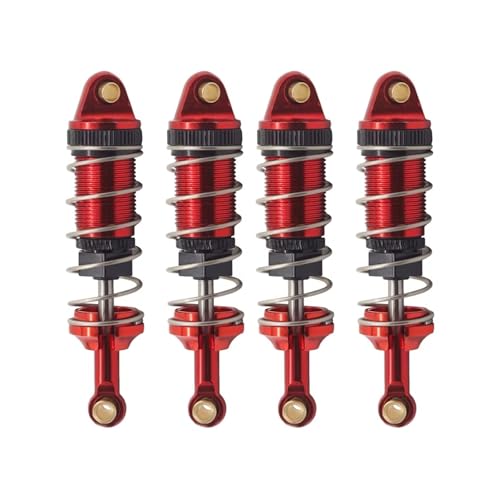 QOAKSDY RC Teile Kompatibel Mit MJX Für Hyper Für Go 14301 14302 1/14 rc Cars Upgrade Teile Metall Vorne Und Hinten Hydraulische Stoßdämpfer Loch Zu Loch(Red) von QOAKSDY