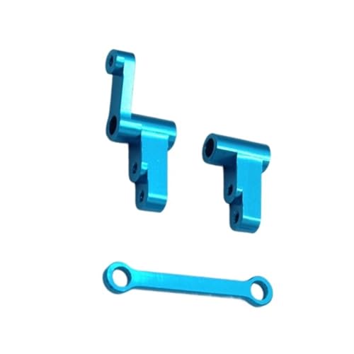 QOAKSDY RC Teile Kompatibel Mit MJX Für Hyper Für Go 14301 14302 1/14 rc Cars Upgrades Teile Metall Lenkungskomponenten Lenkungsbaugruppe(Blue) von QOAKSDY