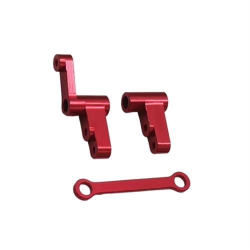 QOAKSDY RC Teile Kompatibel Mit MJX Für Hyper Für Go 14301 14302 1/14 rc Cars Upgrades Teile Metall Lenkungskomponenten Lenkungsbaugruppe(Red) von QOAKSDY