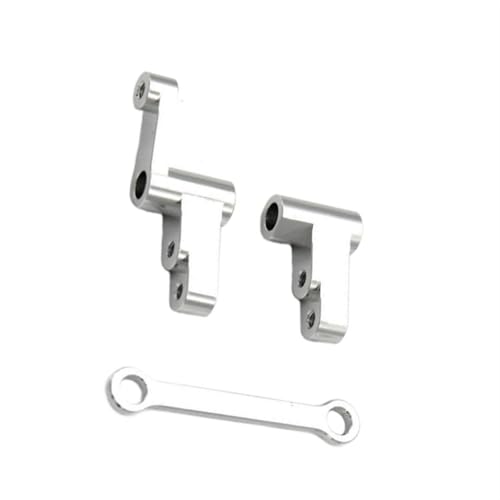 QOAKSDY RC Teile Kompatibel Mit MJX Für Hyper Für Go 14301 14302 1/14 rc Cars Upgrades Teile Metall Lenkungskomponenten Lenkungsbaugruppe(Silver) von QOAKSDY