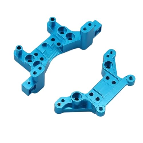 QOAKSDY RC Teile Kompatibel Mit MJX Für Hyper Für Go RC-Autoteile 16207 16208 16209 16210 H16 Fernbedienung Autozubehör Metall-Stoßdämpferhalterungen Vorne Und Hinten(Blue) von QOAKSDY
