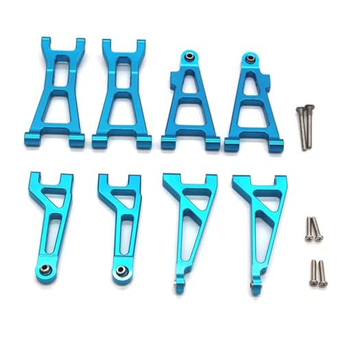 QOAKSDY RC Teile Kompatibel Mit MJX M163 16208 16209 16210 H16V3 1/16 RC Car Metall-Upgrade-Teile Vorne Und Hinten Für Schwingen Für Auf- Und Ab-Teile(Blue) von QOAKSDY