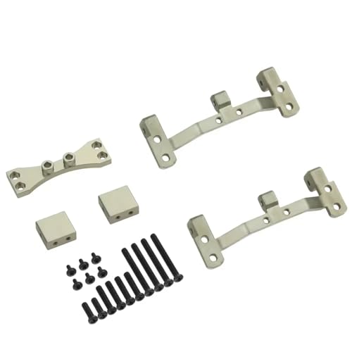 QOAKSDY RC Teile Kompatibel Mit MN D90 D91 D96 Für MN99S 1/12 RC-Auto-Upgrade-Teile, Metall-Zugstangenbasis Für Sitzachse Für Obere Servohalterung(Gray) von QOAKSDY