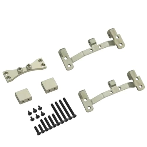QOAKSDY RC Teile Kompatibel Mit MN D90 D91 D96 Für MN99S 1/12 RC Auto Upgrade Teile Metall Zugstange Basis Für Sitzachse Für Up Servo Halterung Montage Zubehör(Gray) von QOAKSDY