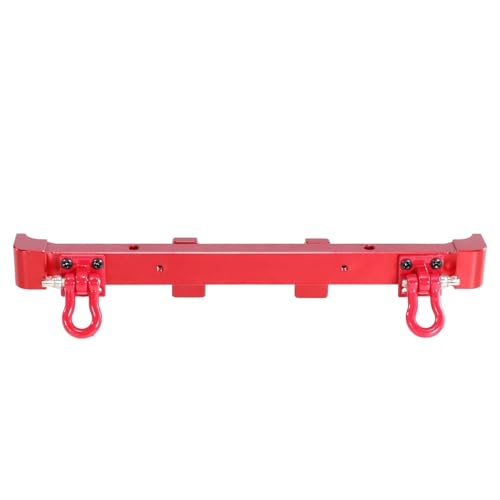 QOAKSDY RC Teile Kompatibel Mit MN Für MN128 Für Wrangler 1/12 Fernbedienung Auto Upgrade Metall Heckstoßstange Schutz Teile Zubehör(Red) von QOAKSDY