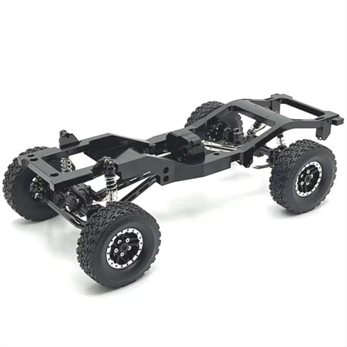 QOAKSDY RC Teile Kompatibel Mit MN Für MN82 LC79 1/12 RC Auto Teile Zubehör Metall Upgrade Geändert Tür Brücke Rahmen Für Chassis(Black) von QOAKSDY