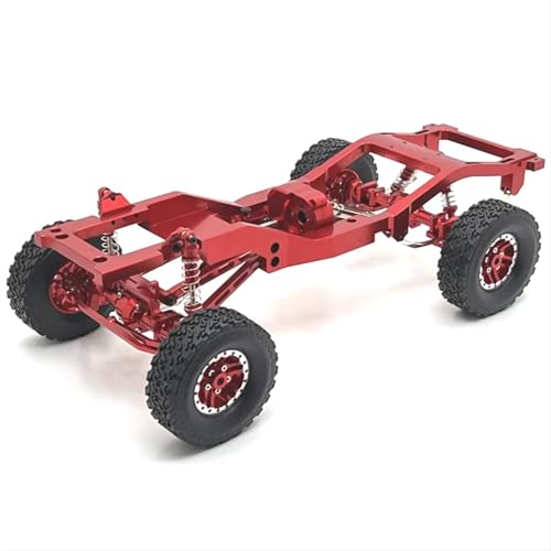 QOAKSDY RC Teile Kompatibel Mit MN Für MN82 LC79 1/12 RC Auto Teile Zubehör Metall Upgrade Geändert Tür Brücke Rahmen Für Chassis(Red) von QOAKSDY