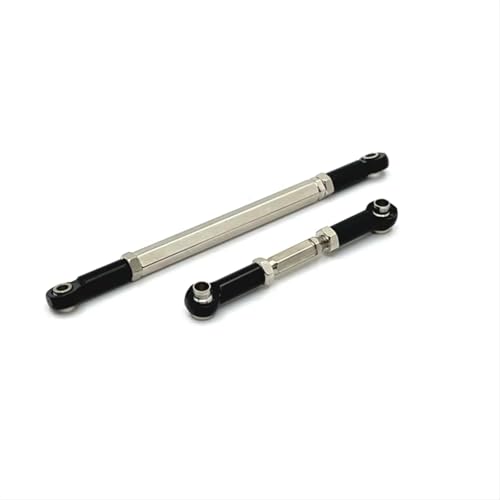 QOAKSDY RC Teile Kompatibel Mit MN Für MN82 LC79 Für MN78 1/12 RC Autoteile Zubehör Metall-Upgrade, Vorderachse, Lenkgestänge(Black) von QOAKSDY