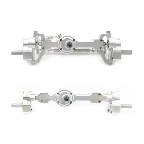 QOAKSDY RC Teile Kompatibel Mit MN Für MN99S Für MN98 Für D90 D91 D99 D99S MN90 1/12 RC Autoteile 1 Paar Metall-CNC-Metall-Front- Und Hintertürbrücken(Silver) von QOAKSDY