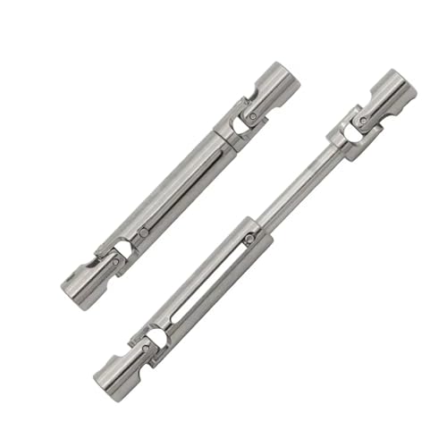 QOAKSDY RC Teile Kompatibel Mit MN78 Für MN82 LC79 Metallantriebswelle Antriebswelle Mit 3 Mm Bis 4 Mm Wellenhülse 1/12 RC Auto Upgrade Teile Zubehör(Silver) von QOAKSDY